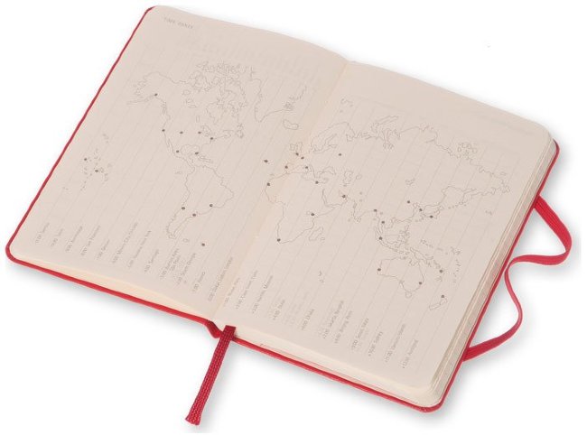 Еженедельник Moleskine CLASSIC WKNT POCKET, A6, красный