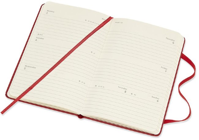 Еженедельник Moleskine CLASSIC WKLY Pocket 90x140мм 144стр. красный Еженедельник Moleskine CLASSIC WKLY Pocket 90x140мм 144стр. красный