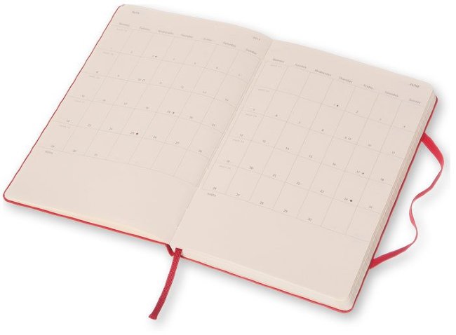 Еженедельник Moleskine CLASSIC WKNT LARGE, A5, красный