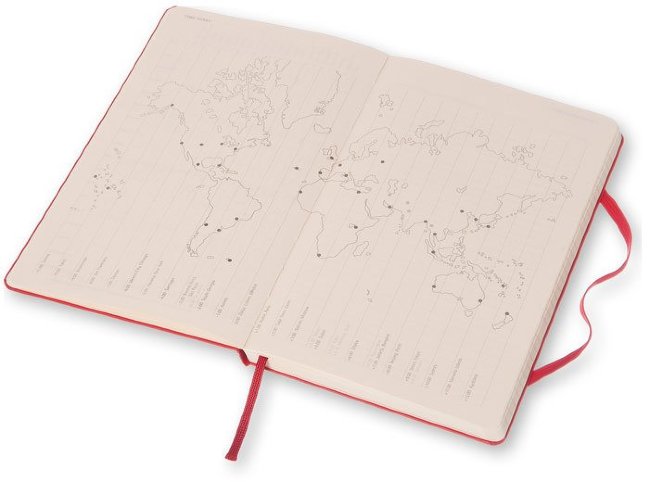 Еженедельник Moleskine CLASSIC WKNT LARGE, A5, красный