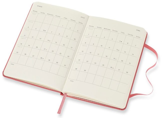 Еженедельник Moleskine CLASSIC WKNT Pocket, розовый