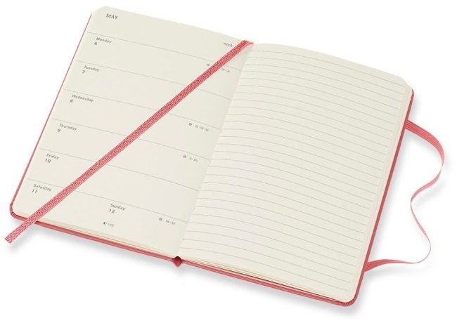 Еженедельник Moleskine CLASSIC WKNT Pocket, розовый