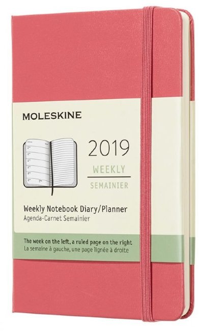 Еженедельник Moleskine CLASSIC WKNT Pocket, розовый