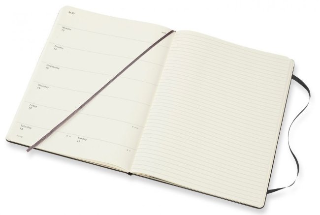 Еженедельник Moleskine CLASSIC WKNT XL, черный