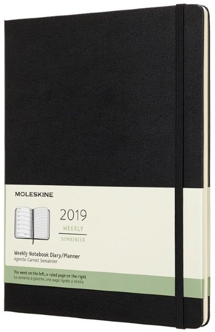 Еженедельник Moleskine CLASSIC WKNT XL, черный