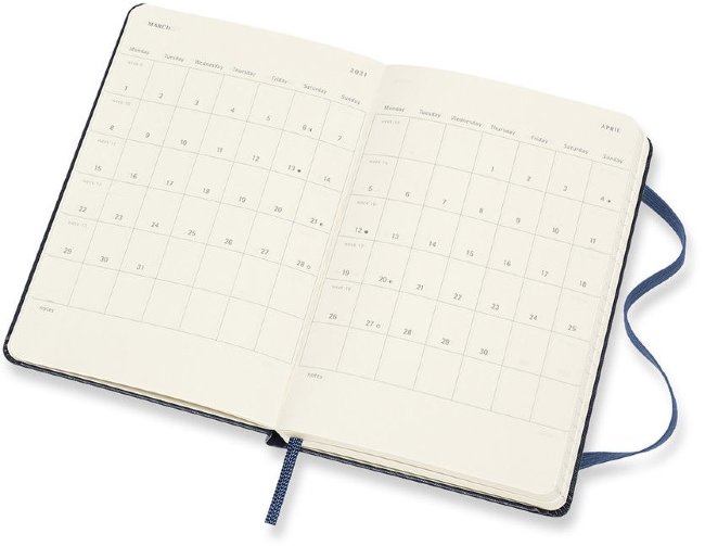 Еженедельник Moleskine CLASSIC WKLY Pocket 90x140мм 144стр. синий сапфир