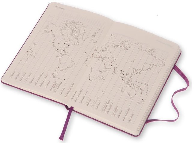 Еженедельник Moleskine CLASSIC WKNT POCKET, A6, фиолетовый