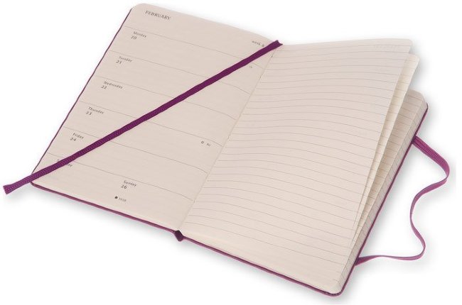 Еженедельник Moleskine CLASSIC WKNT POCKET, A6, фиолетовый