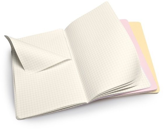 Блокнот Moleskine CAHIER JOURNAL LARGE, клетка, синий индиго (3шт)