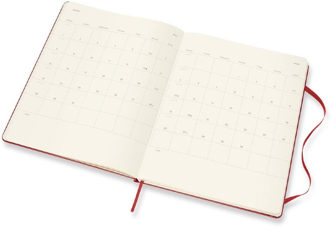 Еженедельник Moleskine CLASSIC WKNT XL 190х250мм 144стр. красный