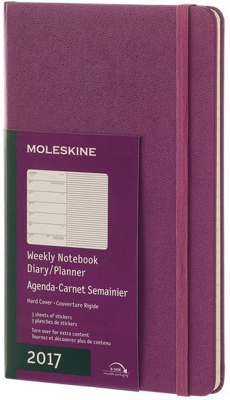Еженедельник Moleskine CLASSIC WKNT LARGE, A5, фиолетовый