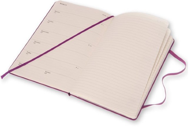 Еженедельник Moleskine CLASSIC WKNT LARGE, A5, фиолетовый