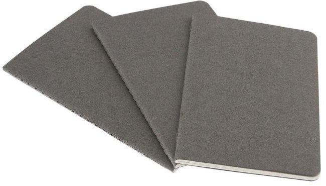 Блокнот Moleskine CAHIER JOURNAL LARGE, линейка, серый (3шт)