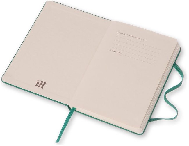 Еженедельник Moleskine CLASSIC WKNT POCKET, A6, зеленый малахит