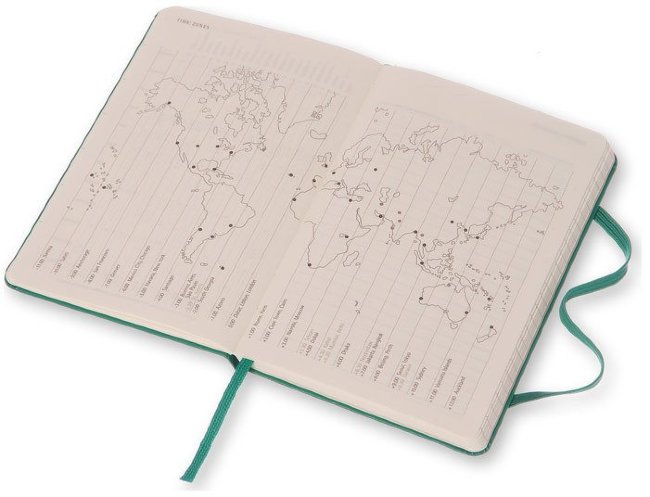 Еженедельник Moleskine CLASSIC WKNT POCKET, A6, зеленый малахит