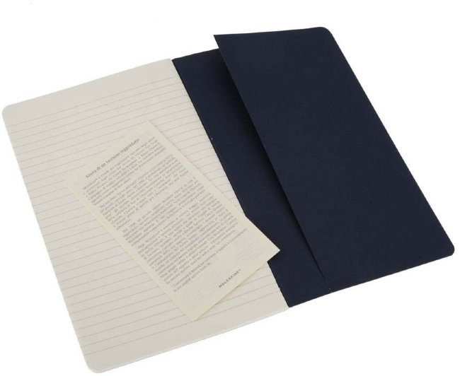 Блокнот Moleskine CAHIER JOURNAL LARGE, линейка, синий индиго (3шт)