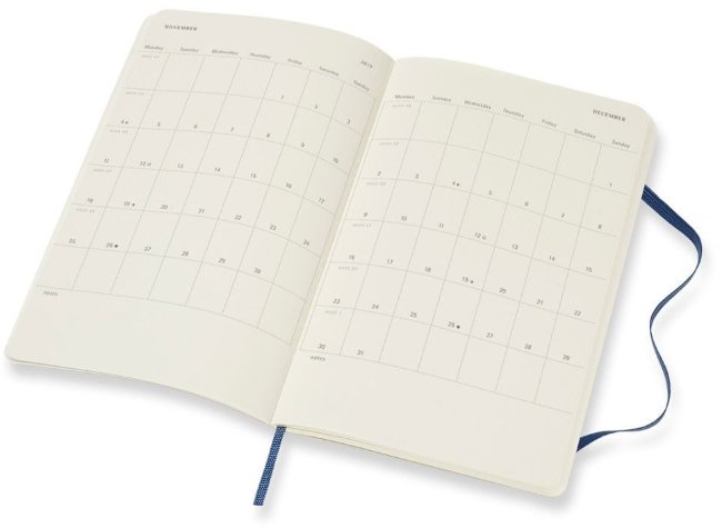 Еженедельник Moleskine CLASSIC SOFT WKNT Large, синий сапфир