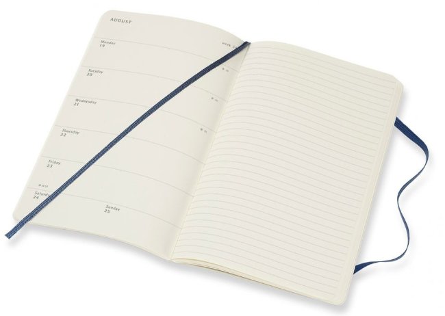 Еженедельник Moleskine CLASSIC SOFT WKNT Large, синий сапфир