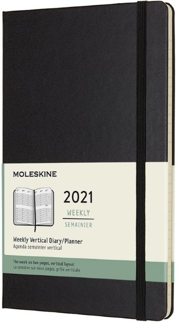Еженедельник Moleskine CLASSIC WKLY VERTICAL Large 130х210мм 144стр. черный Еженедельник Moleskine CLASSIC WKLY VERTICAL Large 130х210мм 144стр. черный
