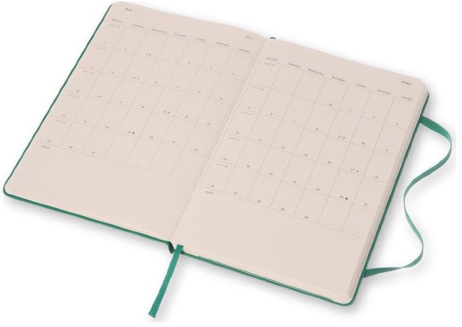 Еженедельник Moleskine CLASSIC WKNT LARGE, A5, зеленый малахит