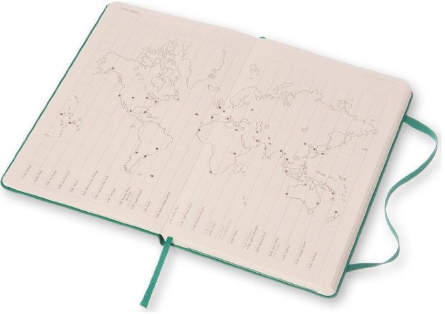 Еженедельник Moleskine CLASSIC WKNT LARGE, A5, зеленый малахит