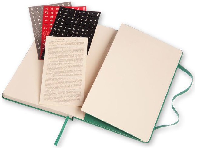 Еженедельник Moleskine CLASSIC WKNT LARGE, A5, зеленый малахит