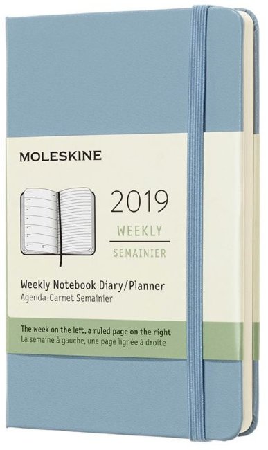 Еженедельник Moleskine CLASSIC WKNT Pocket, синий пепел