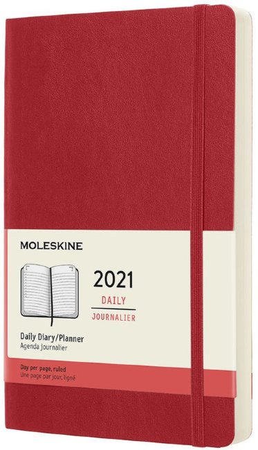 Ежедневник Moleskine CLASSIC SOFT Large 130х210мм 400стр. мягкая обложка красный