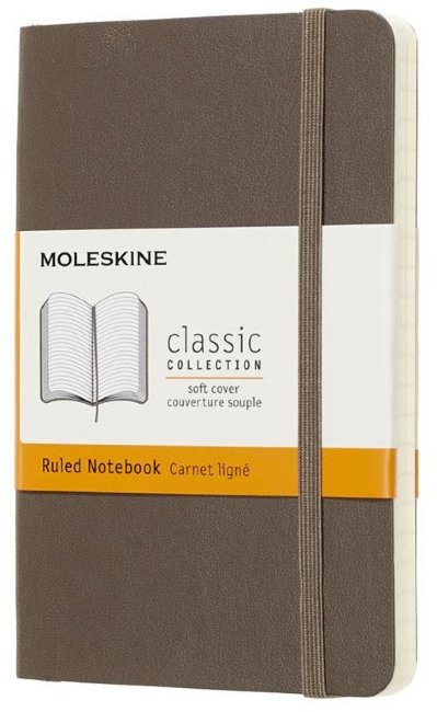 Блокнот Moleskine CLASSIC SOFT Pocket, линейка, коричневый