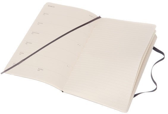 Еженедельник Moleskine CLASSIC WKNT LARGE SOFT, A5, черный