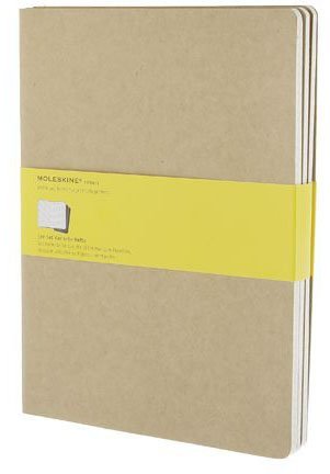 Блокнот Moleskine CAHIER JOURNAL XLarge, клетка, бежевый (3шт)