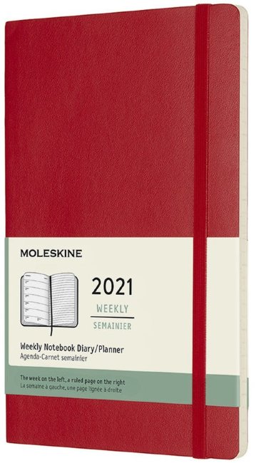 Еженедельник Moleskine CLASSIC SOFT WKNT Large 130х210мм 144стр. мягкая обложка красный
