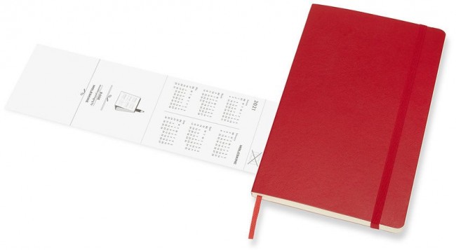 Еженедельник Moleskine CLASSIC SOFT WKNT Large 130х210мм 144стр. мягкая обложка красный