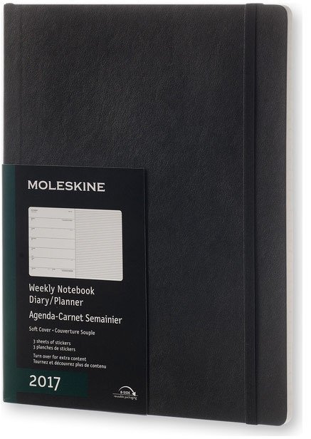 Еженедельник Moleskine CLASSIC WKNT XLARGE SOFT, A4, черный Еженедельник Moleskine CLASSIC WKNT XLARGE SOFT, A4, черный