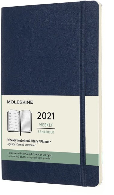 Еженедельник Moleskine CLASSIC SOFT WKNT Large 130х210мм 144стр. мягкая обложка синий сапфир