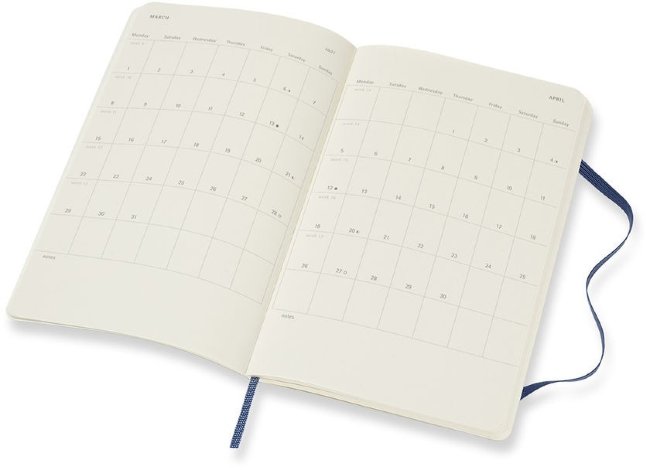 Еженедельник Moleskine CLASSIC SOFT WKNT Large 130х210мм 144стр. мягкая обложка синий сапфир