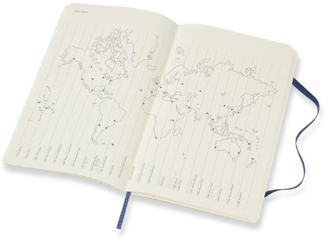 Еженедельник Moleskine CLASSIC SOFT WKNT Large 130х210мм 144стр. мягкая обложка синий сапфир