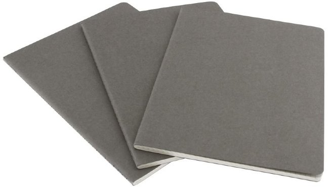 Блокнот Moleskine CAHIER JOURNAL XLarge, клетка, серый (3шт)