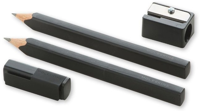 Набор карандашей чернографит. Moleskine DRAWING SET (2 карандаша + точилка) 2B Набор карандашей чернографит. Moleskine DRAWING SET (2 карандаша + точилка) 2B