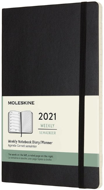 Еженедельник Moleskine CLASSIC SOFT WKNT Large 130х210мм 144стр. мягкая обложка черный Еженедельник Moleskine CLASSIC SOFT WKNT Large 130х210мм 144стр. мягкая обложка черный