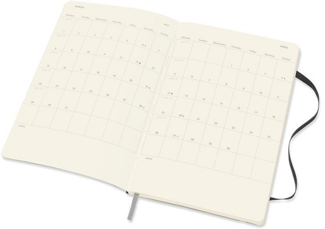 Еженедельник Moleskine CLASSIC SOFT WKNT Large 130х210мм 144стр. мягкая обложка черный Еженедельник Moleskine CLASSIC SOFT WKNT Large 130х210мм 144стр. мягкая обложка черный
