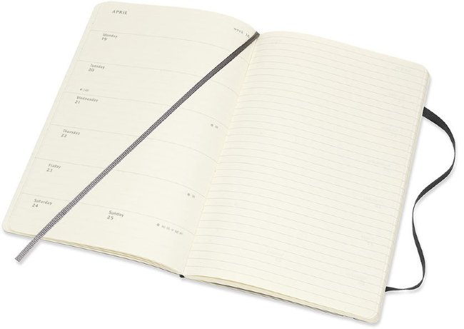 Еженедельник Moleskine CLASSIC SOFT WKNT Large 130х210мм 144стр. мягкая обложка черный Еженедельник Moleskine CLASSIC SOFT WKNT Large 130х210мм 144стр. мягкая обложка черный