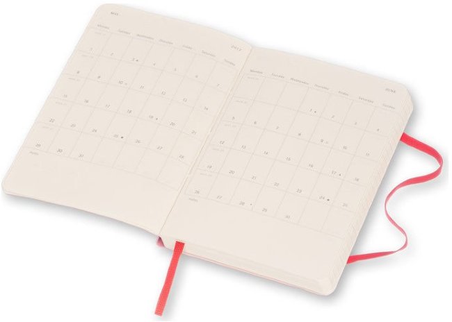 Еженедельник Moleskine CLASSIC WKNT POCKET SOFT, A6, красный