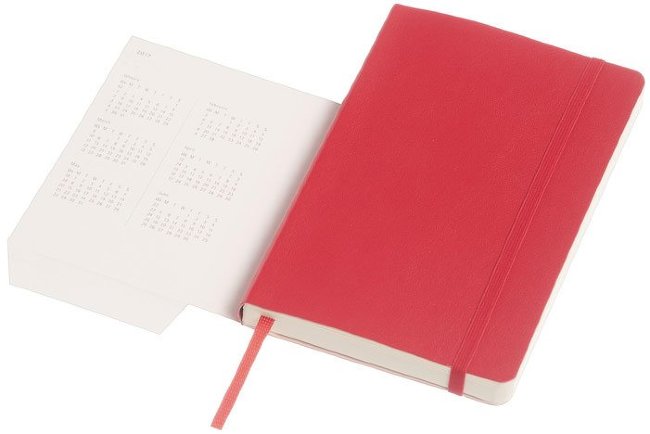 Еженедельник Moleskine CLASSIC WKNT POCKET SOFT, A6, красный