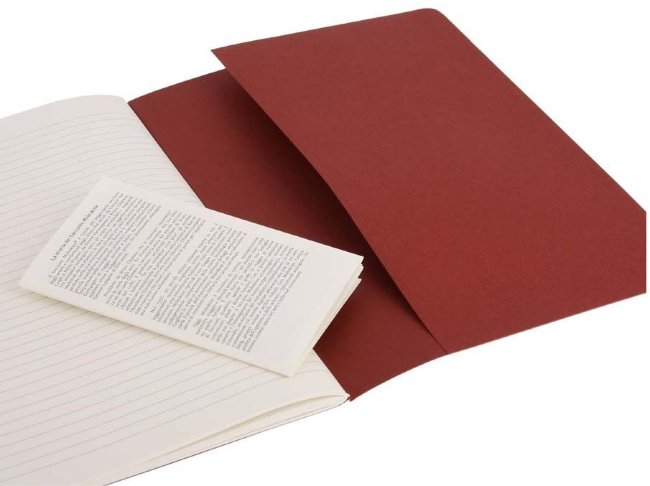 Блокнот Moleskine CAHIER JOURNAL XLarge, линейка, клюквенный (3шт)