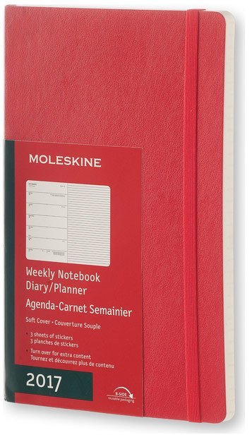 Еженедельник Moleskine CLASSIC WKNT LARGE SOFT, A5, красный Еженедельник Moleskine CLASSIC WKNT LARGE SOFT, A5, красный