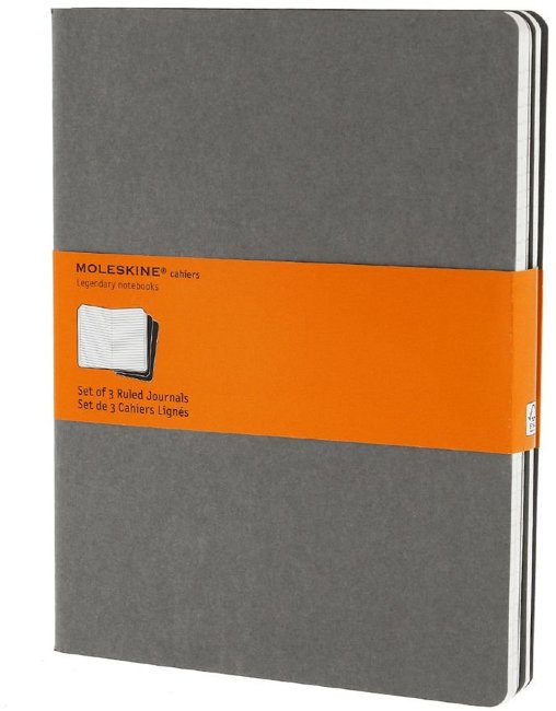 Блокнот Moleskine CAHIER JOURNAL XLarge, линейка, серый (3шт) Блокнот Moleskine CAHIER JOURNAL XLarge, линейка, серый (3шт)