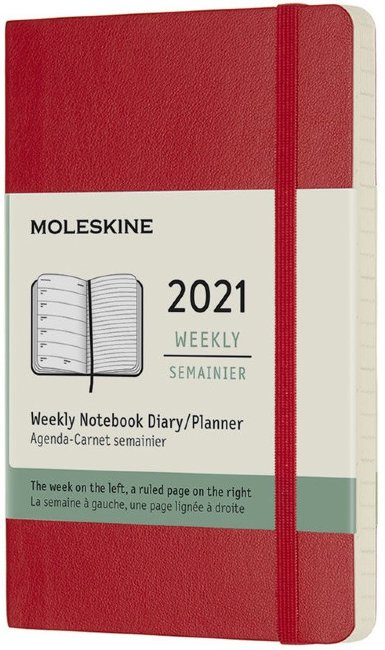Еженедельник Moleskine CLASSIC SOFT WKNT Pocket 90x140мм 144стр. мягкая обложка красный Еженедельник Moleskine CLASSIC SOFT WKNT Pocket 90x140мм 144стр. мягкая обложка красный