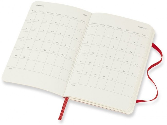 Еженедельник Moleskine CLASSIC SOFT WKNT Pocket 90x140мм 144стр. мягкая обложка красный Еженедельник Moleskine CLASSIC SOFT WKNT Pocket 90x140мм 144стр. мягкая обложка красный
