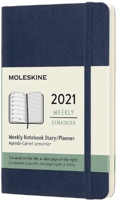 Еженедельник Moleskine CLASSIC SOFT WKNT Pocket 90x140мм 144стр. мягкая обложка синий сапфир